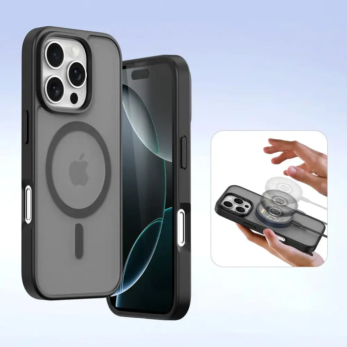 Кожен калъф Dux Ducis Lawa за iPhone 16 Pro - черен