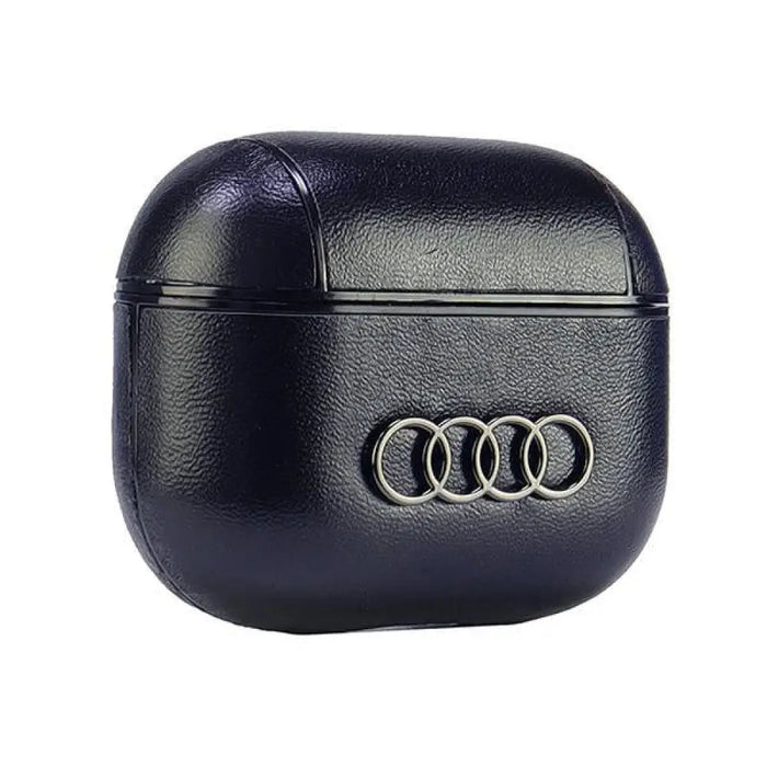 Кожен калъф Audi с голямо лого за AirPods 3 - черен