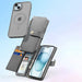 Кожен калъф Dux Ducis Lawa за iPhone 15 - сив