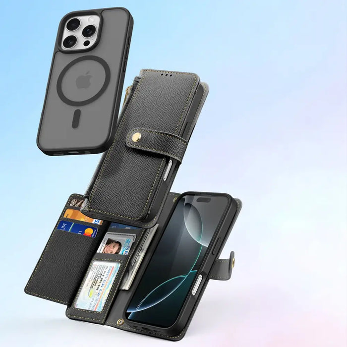 Кожен калъф Dux Ducis Lawa за iPhone 16 Pro Max - черен