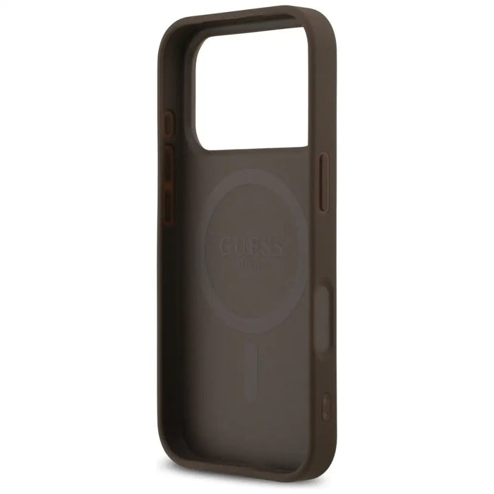 Кожен калъф Guess 4G Triangle Strass MagSafe за iPhone 17
