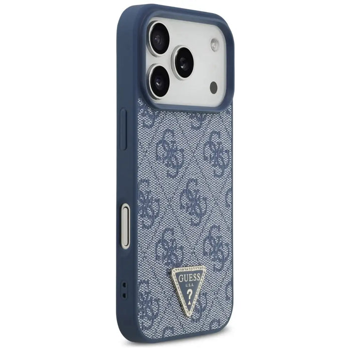 Кожен калъф Guess 4G Triangle Strass MagSafe за iPhone 17