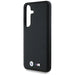 Кожен калъф BMW Carbon MagSafe за Samsung Galaxy S25 - черен