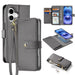 Кожен калъф Dux Ducis Lawa за iPhone 16 - сив