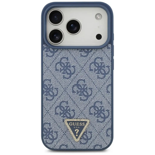Кожен калъф Guess 4G Triangle Strass MagSafe за iPhone 17