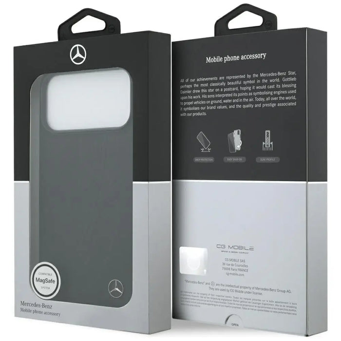 Кожен калъф Mercedes Large Laurel Leave MagSafe за iPhone