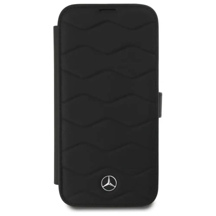 Кожен калъф Mercedes MB Waves за iPhone 16 Pro Max - черен