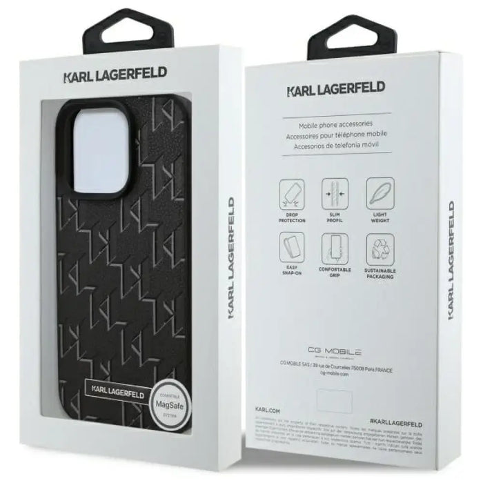 Кожен монограм с метално лого на Karl Lagerfeld MagSafe