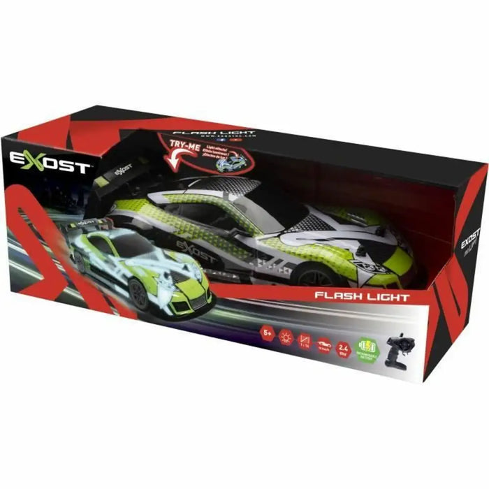 Кола с Радиоуправление Exost Flash Light 1:14 Зелен Vert