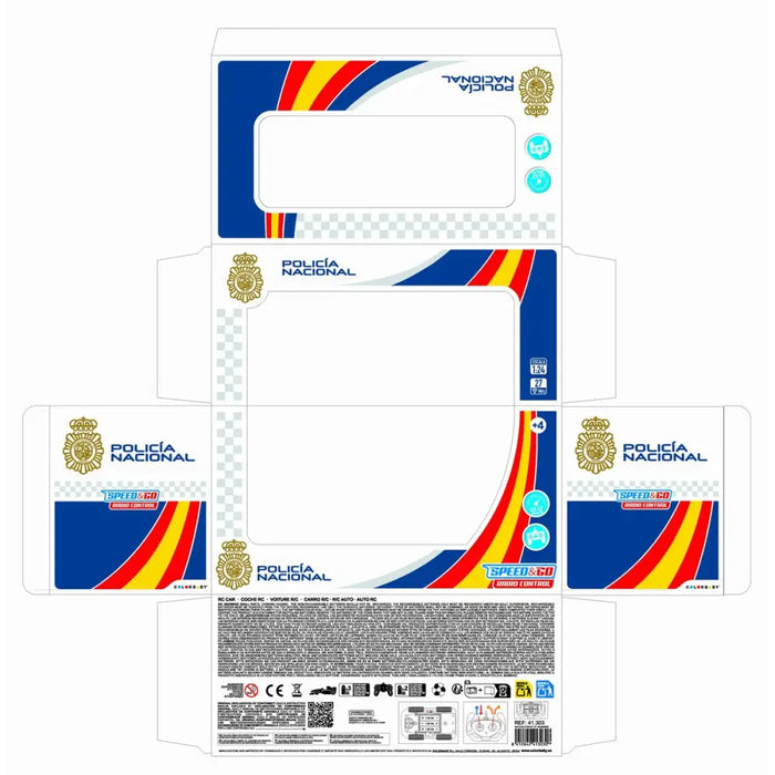 Кола с Радиоуправление Colorbaby 15 cm Полиция