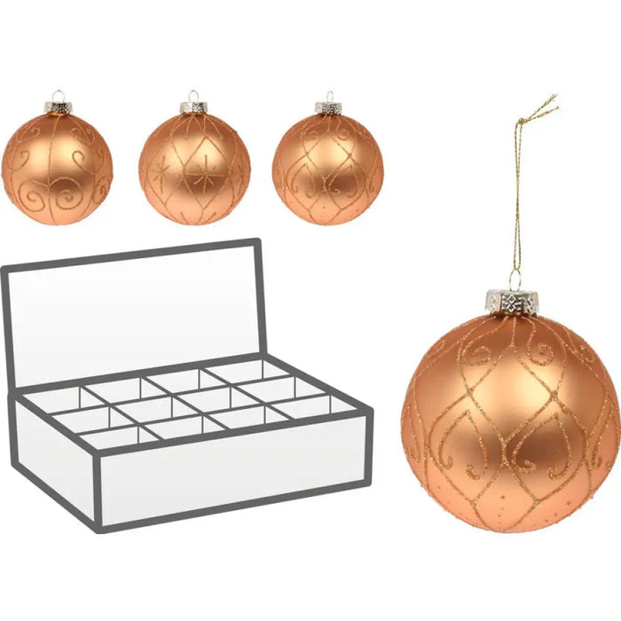 КОЛЕДНА ТОПКА 10CM СТЪКЛЕНА HOME & STYLING ACT405100