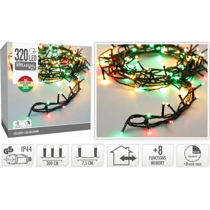 КОЛЕДНО ОСВЕТЛЕНИЕ ГИРЛЯНД 320LED 2400CM REWWG AX8454550
