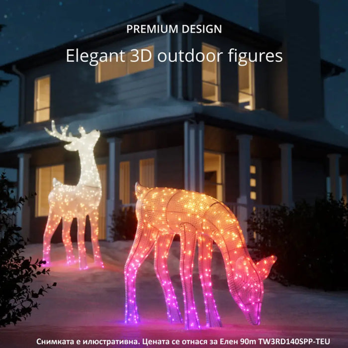 КОЛЕДНА ФИГУРА ЕЛЕН 90CM 140LED TWINKLY TW3RD140SPP-TEU