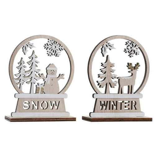 Коледна Украса DKD Home Decor Дървен Царица (12 x 4 x 15