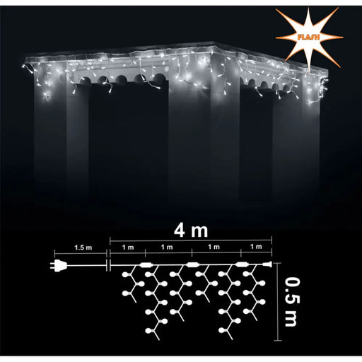 КОЛЕДНО ОСВЕТЛЕНИЕ ВИСУЛКА 4X50CM 132 + 20LED FLASH ENIGMA