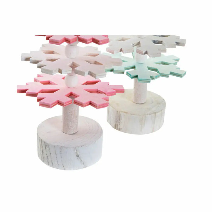 Коледно дърво DKD Home Decor Дървен MDF (2 pcs) (11 x 11 x