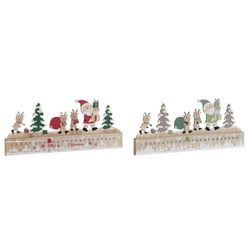 Коледен Календар DKD Home Decor Дървен MDF 45 x 1 x 19 cm