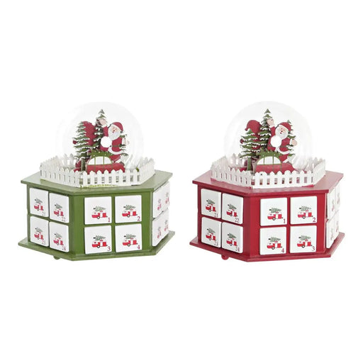 Коледен Календар DKD Home Decor Дървен (22 x 19 x 20 cm) (2
