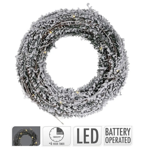 КОЛЕДЕН ВЕНЕЦ 30CM С LED ОСВЕТЛЕНИЕ AMZ101560