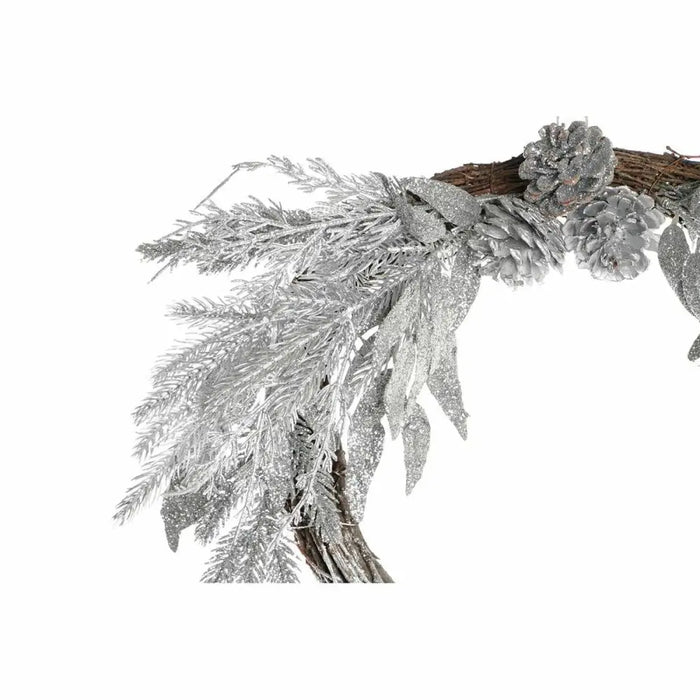 Коледен венец DKD Home Decor Метал полиестер (50 x 6 x 40