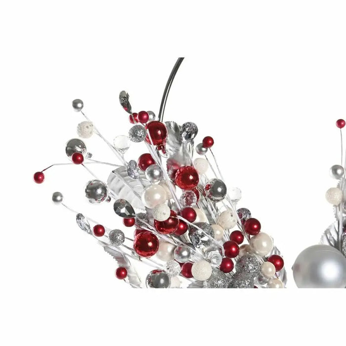 Коледен венец DKD Home Decor Метал полиестер (55 x 5 x 40