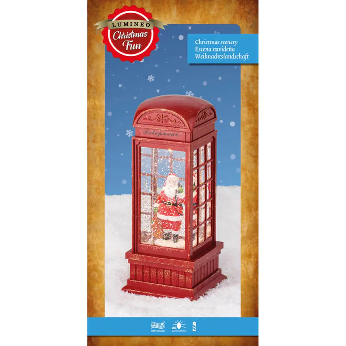КОЛЕДНА ДЕКОРАЦИЯ ТЕЛЕФОННА КАБИНА 25СМ KAEMINGK