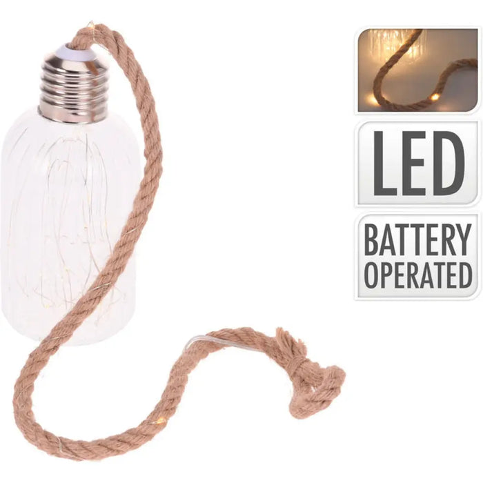 КОЛЕДНА ДЕКОРАЦИЯ БУТИЛКА С ВЪЖЕ LED 17.5CM XX8112500