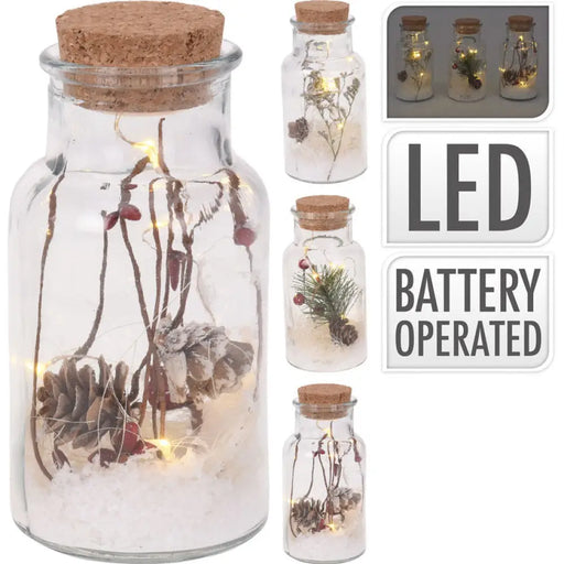 КОЛЕДНА ДЕКОРАЦИЯ В БУТИЛКА 14СМ AC6004150