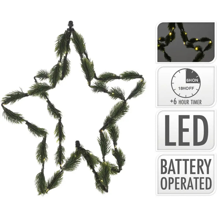 КОЛЕДНА ФИГУРА ЗВЕЗДА 35CM 30LED AMZ105870