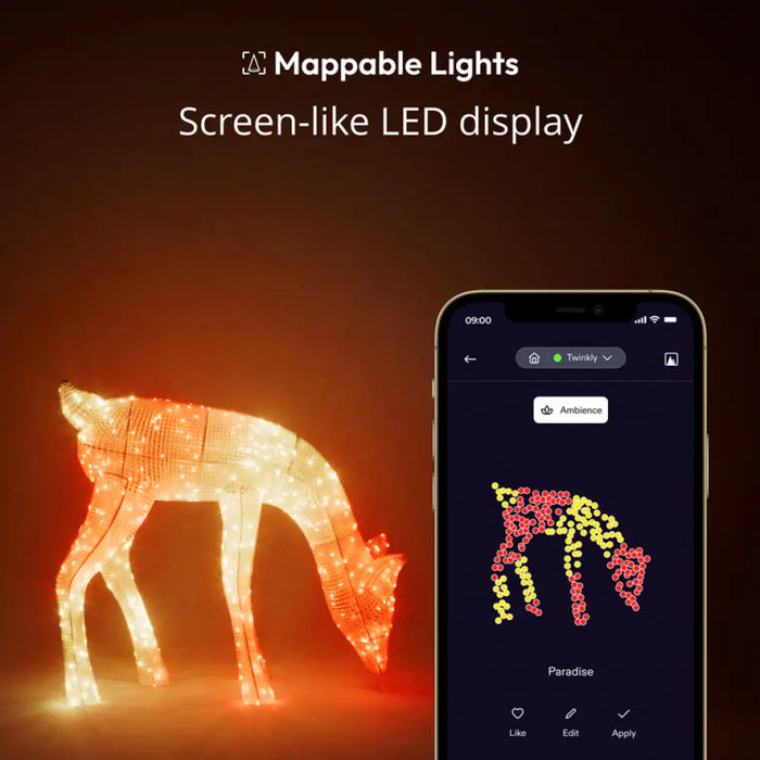 КОЛЕДНА ФИГУРА ЕЛЕН 90CM 140LED TWINKLY TW3RD140SPP-TEU