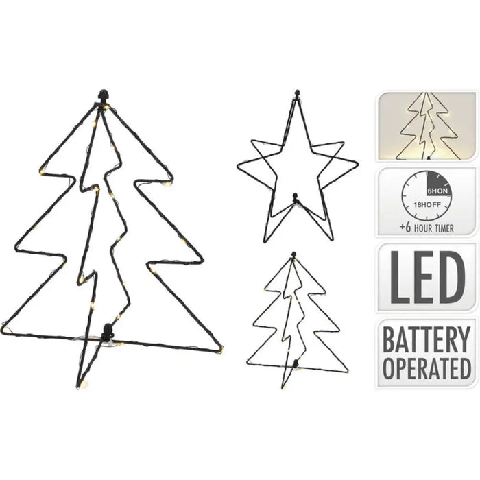 КОЛЕДНА ФИГУРА ЕЛХА 25CM 20LED AMZ100820
