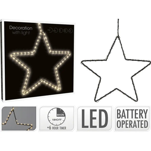 КОЛЕДНА ФИГУРА ЗВЕЗДА 52CM 52LED AMZ111130