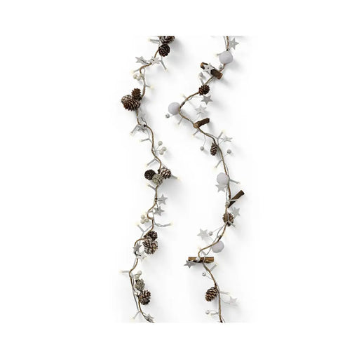 Коледна гирлянда Lumineo Дървен Ананаси Звезди 1,20 m