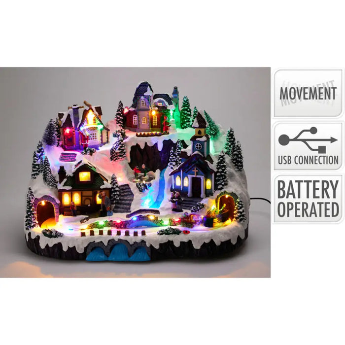 КОЛЕДНА СЦЕНА СЕЛЦЕ LED 41CM ACJ004560