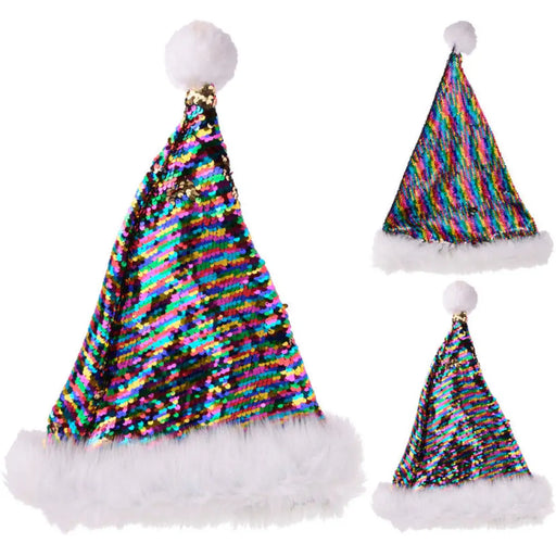 КОЛЕДНА ШАПКА С ПАЙЕТИ 23Х42CM DH8040830