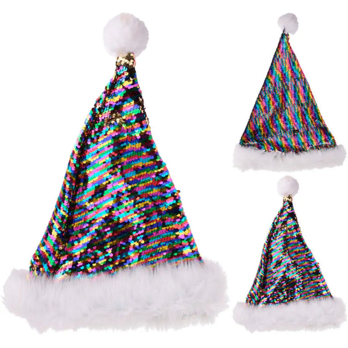 КОЛЕДНА ШАПКА С ПАЙЕТИ 23Х42CM DH8040830