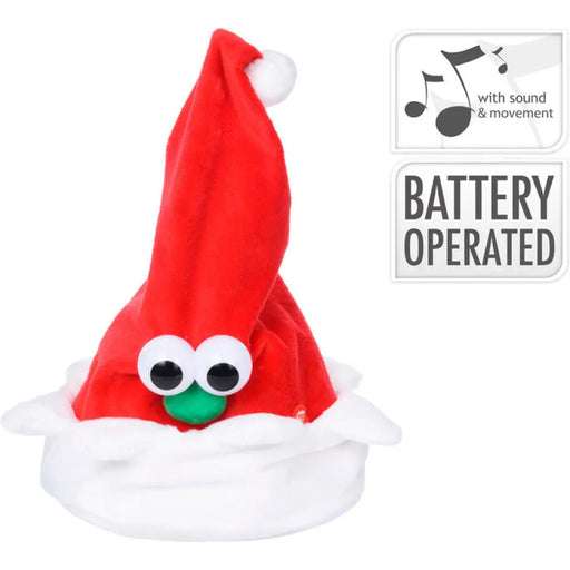 КОЛЕДНА ШАПКА ЗВУК И ДВИЖЕНИЕ Ф20Х33СМ 315310130