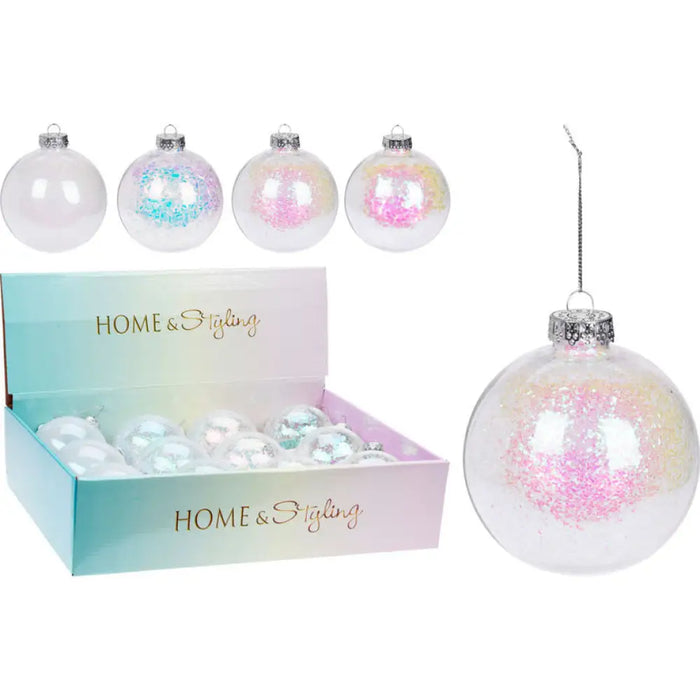 КОЛЕДНА ТОПКА 10CM БРОКАТ HOME & STYLING CAA114660