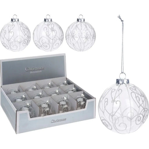 КОЛЕДНА ТОПКА 10CM СТЪКЛЕНА HOME & STYLING ACT405130