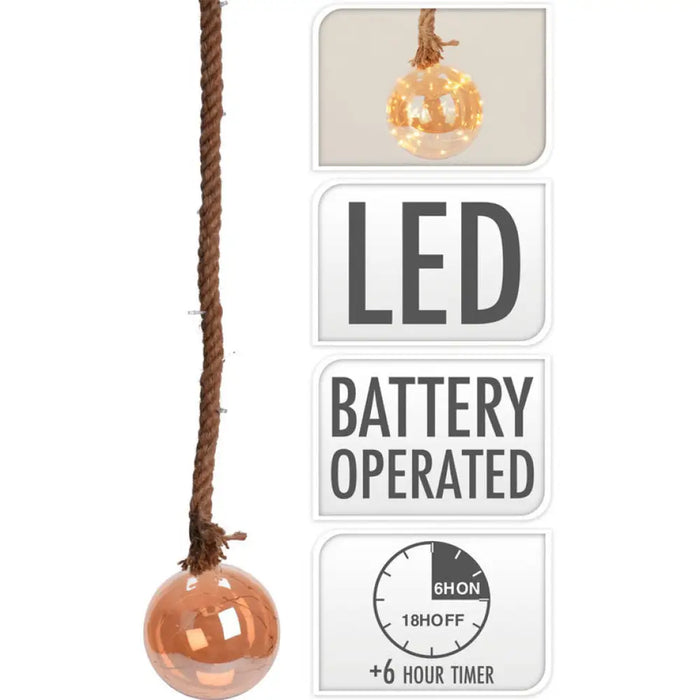 КОЛЕДНА ТОПКА 15СМ LED ABR522540