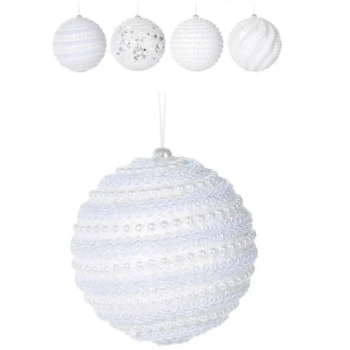 КОЛЕДНА ТОПКА 8CM С БРОКАТ HOME & STYLING CAA005900