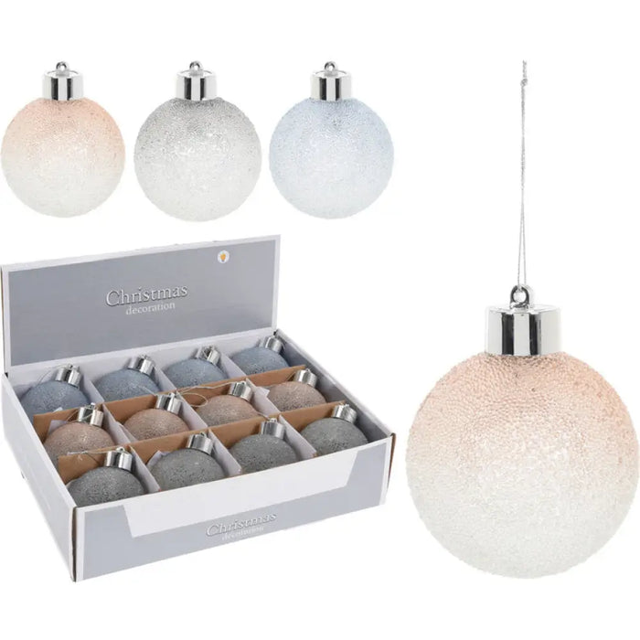 КОЛЕДНА ТОПКА 8CM СТЪКЛЕНА HOME & STYLING ABR520910