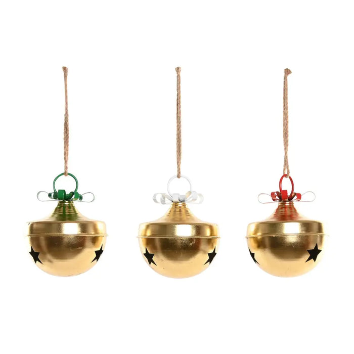 Коледна топка Home ESPRIT Бял Червен Зелен Златен Метал (3