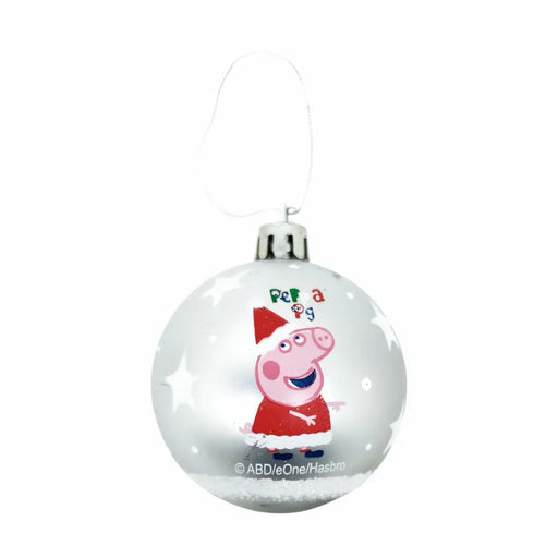 Коледна топка Peppa Pig Cosy corner Сребрист 6 броя