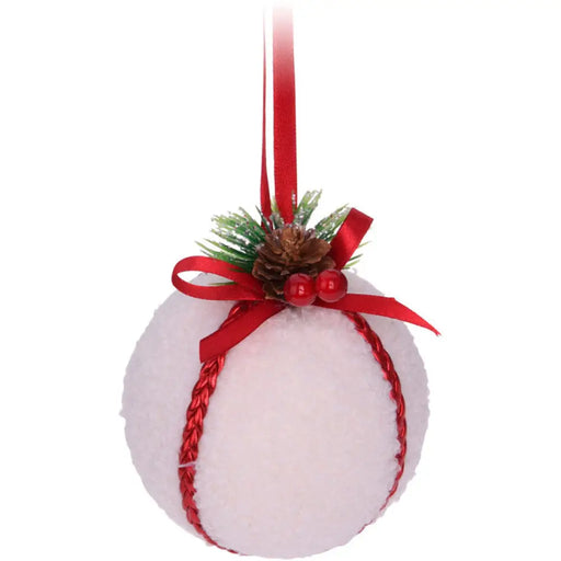 КОЛЕДНА ТОПКА С ДЕКОРАЦИЯ 8CM YZB002160