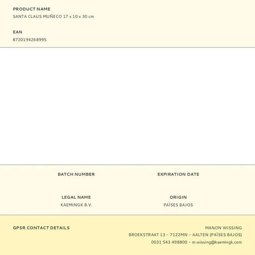 Коледна Украса Decoris Дядо Коледа 17 X 10 X 30 cm