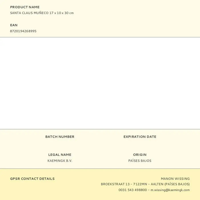 Коледна Украса Decoris Дядо Коледа 17 X 10 X 30 cm