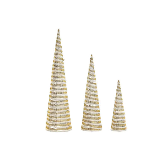 Коледна Украса DKD Home Decor Бял Златен 20 x 20 x 80 cm (3