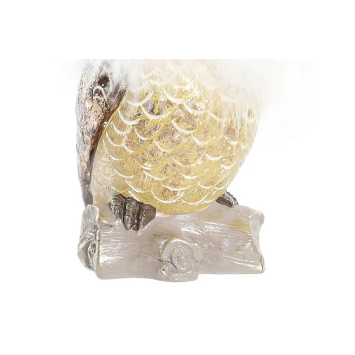 Коледна Украса DKD Home Decor Бухал Смола (7,5 x 7,5 x 14