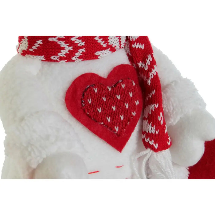 Коледна Украса DKD Home Decor Бял Червен 24 x 14 x 30,5 cm